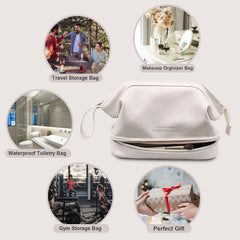 Large Double Layer Cosmetic Bag Waterproof Makeup Bag Women Toiletry Bag