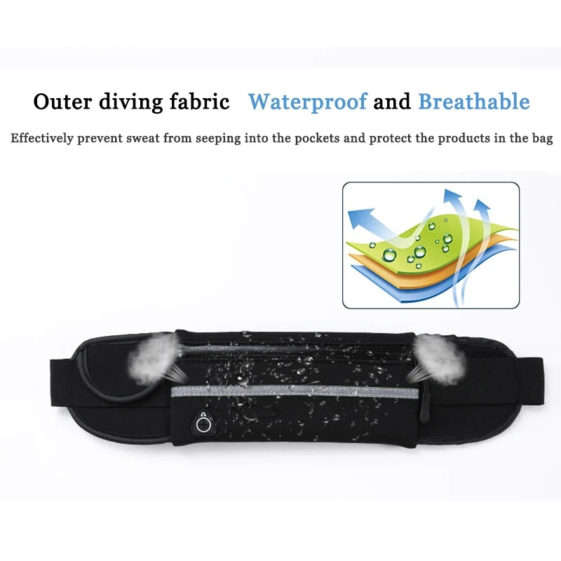 Multifunctional Beach Pouch USB Waist Pack Waterproof Phone Belt Bag