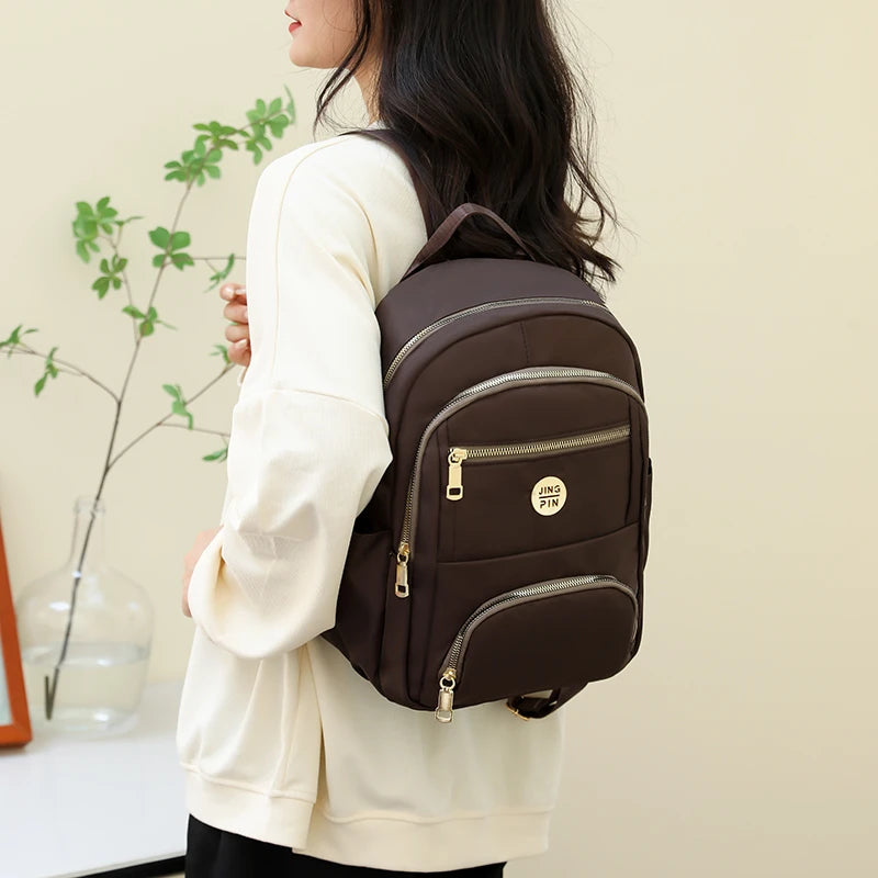 Waterproof Nylon Women Backpack School Bag Rucksack Mochilas