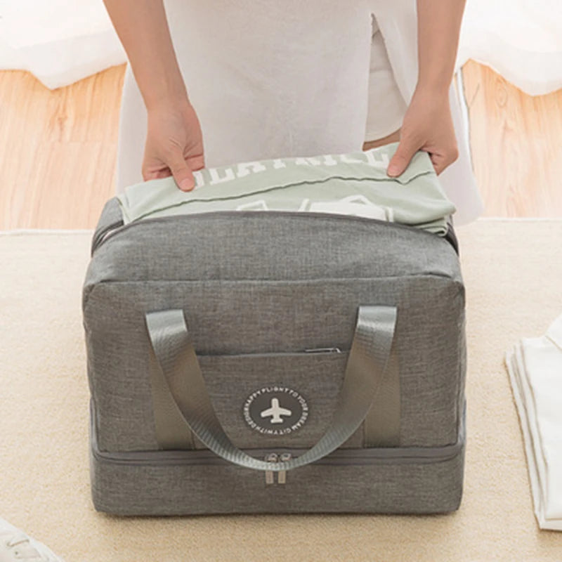 Large Capacity Travel Organizer Bag - Dry Wet Separation Storage Bag