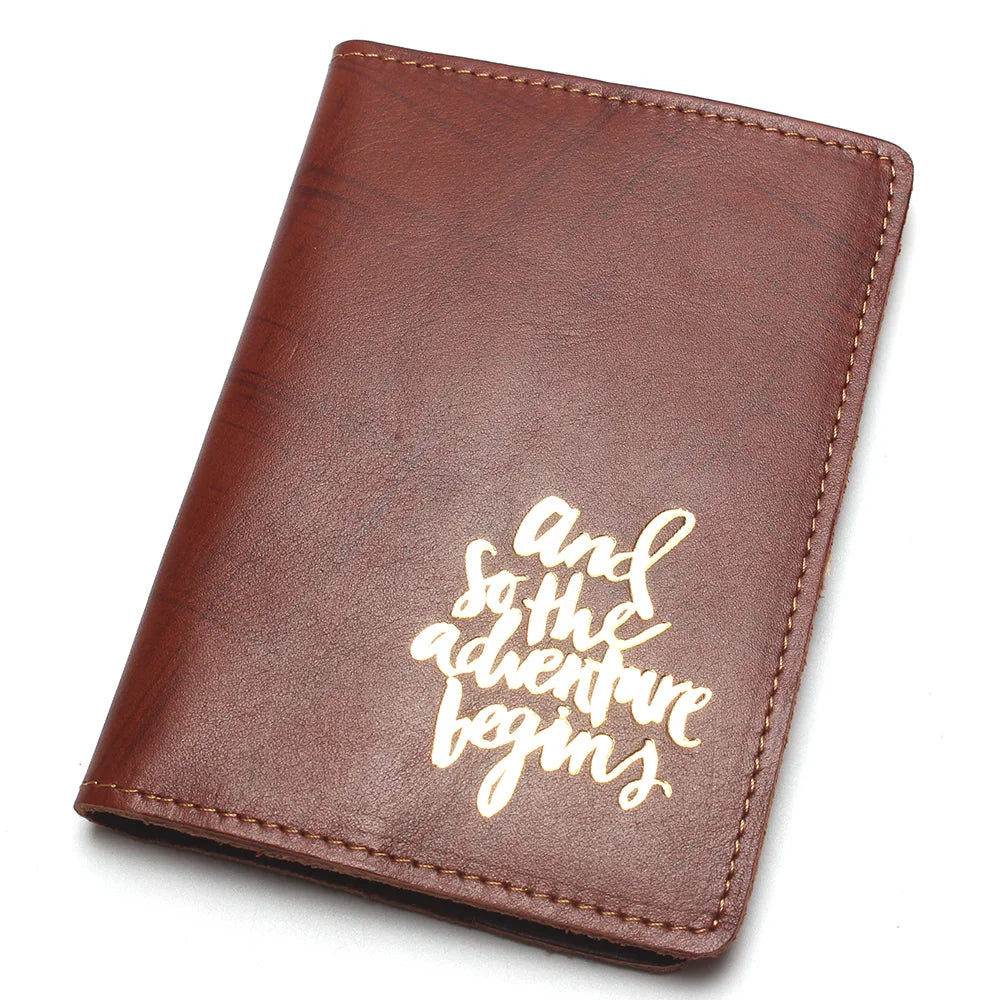 Vintage Crazy Horse Leather Travel Passport Wallet