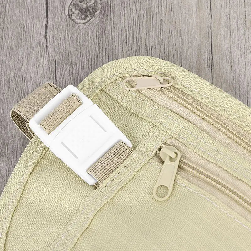 Travel Pouch Hidden Wallet Passport Money Waist Belt Bag Slim Secret Security