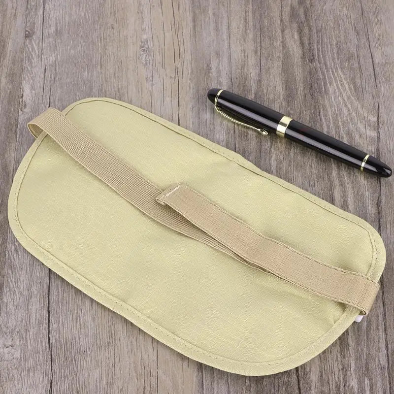 Travel Pouch Hidden Wallet Passport Money Waist Belt Bag Slim Secret Security