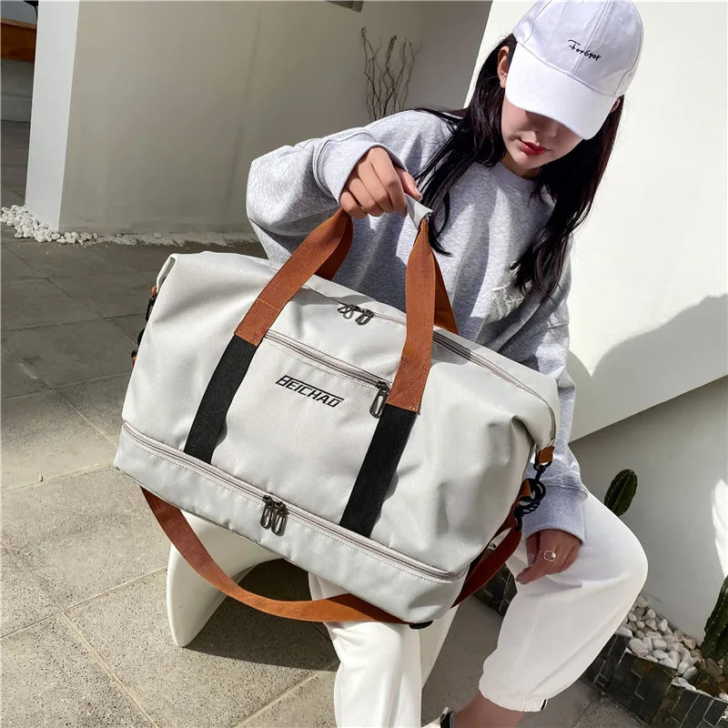 Large Capacity Waterprf Travel Tote Bag for Women & Men