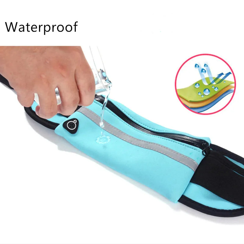 Multifunctional Sports Waist Pack USB Belt Bag Waterproof Phone Pouch