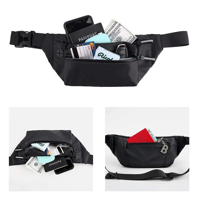 Waterproof Waist Bag for Women Men Outdoor Sports Crossbody Casual Purse