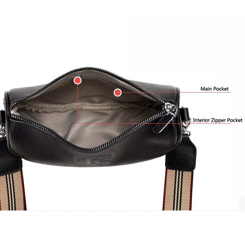Casual Vintage Leather Crossbody Handbag for Women