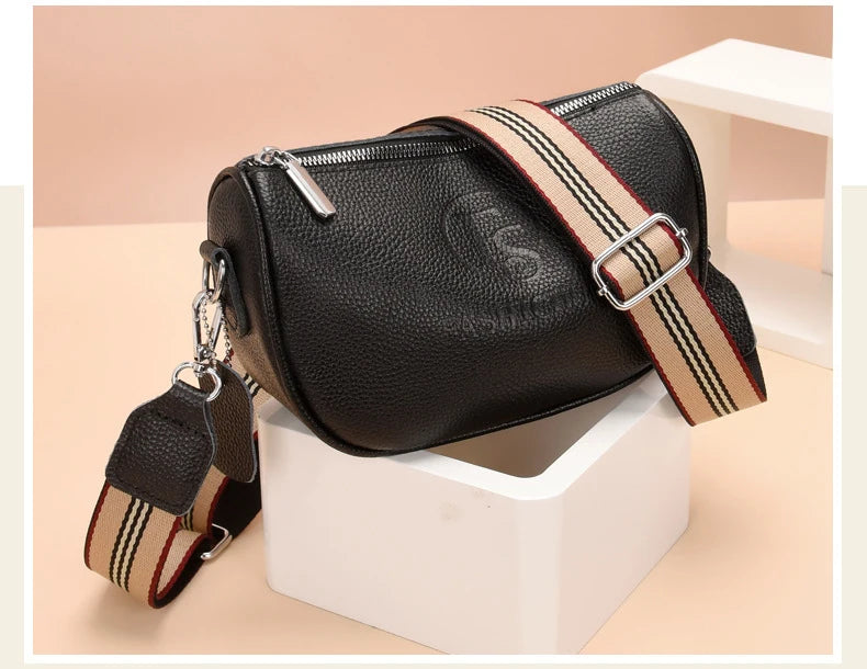 Vintage Leather Crossbody Handbag for Women