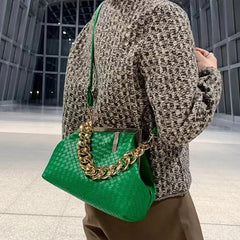 Solid Chain Shoulder Bag for Women Crossbody Party Handbag