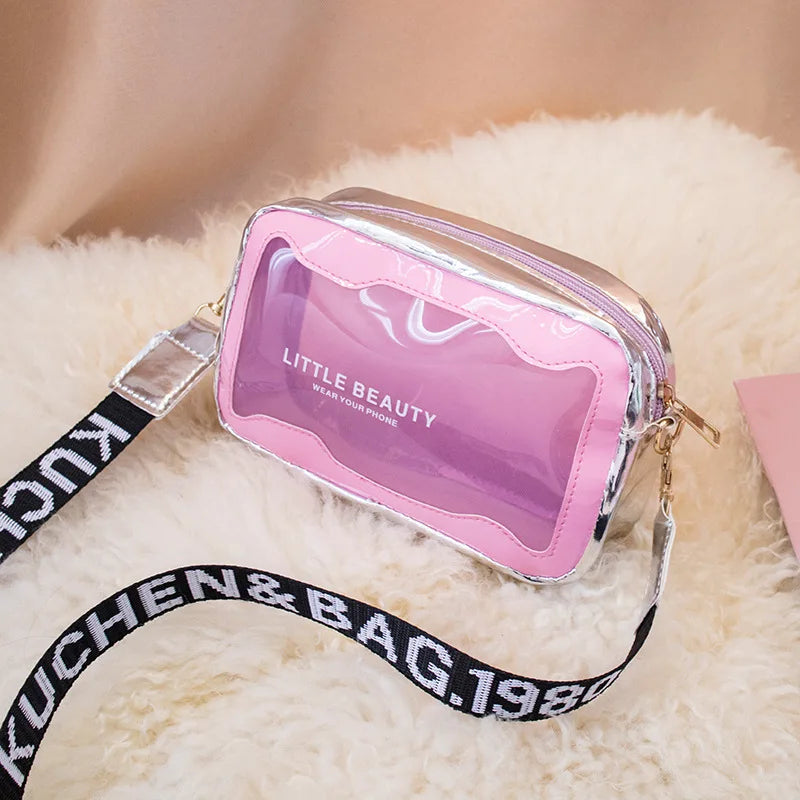 Women's Transparent Jelly Shoulder Bag Summer Beach Crossbody Bag