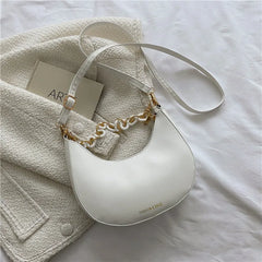 Chain Shoulder Bags For Women Solid Pu Leather Crossbody Bags Female Handbags An