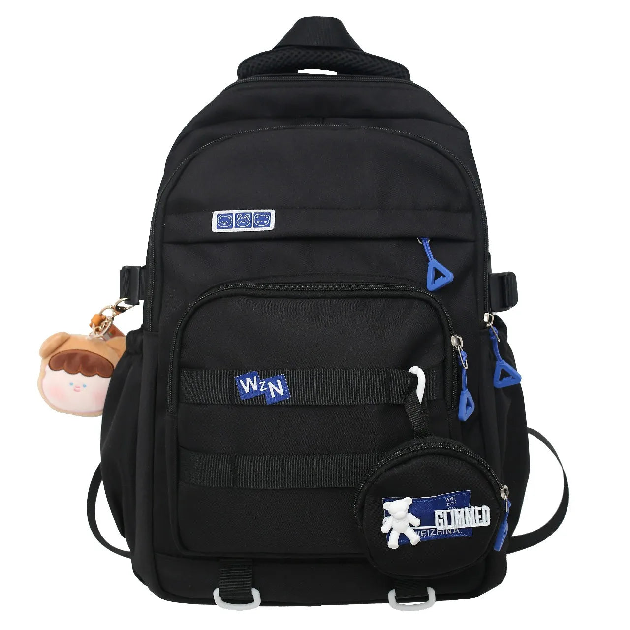 Girl Waterproof Travel Backpack Panelled Nylon Women Backpack