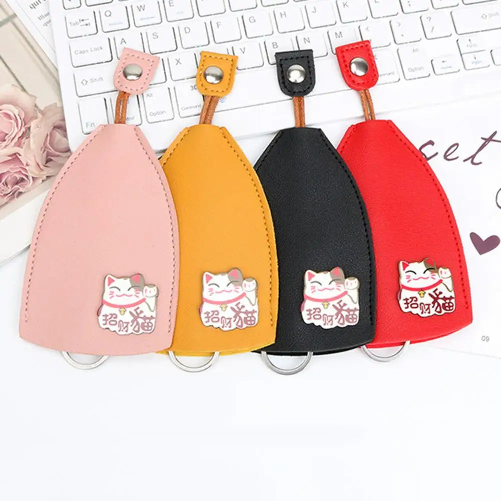 Fortune Cat Key Wallet Compact Keychain Pouch Key Storage