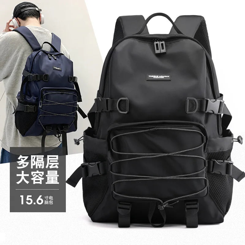 Nylon School Backpack Laptop College Travel Bag