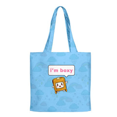 Funny Box Hip Hop Handbags Canvas Tote Bag 3D Print Shopping Reusable Shoulder S