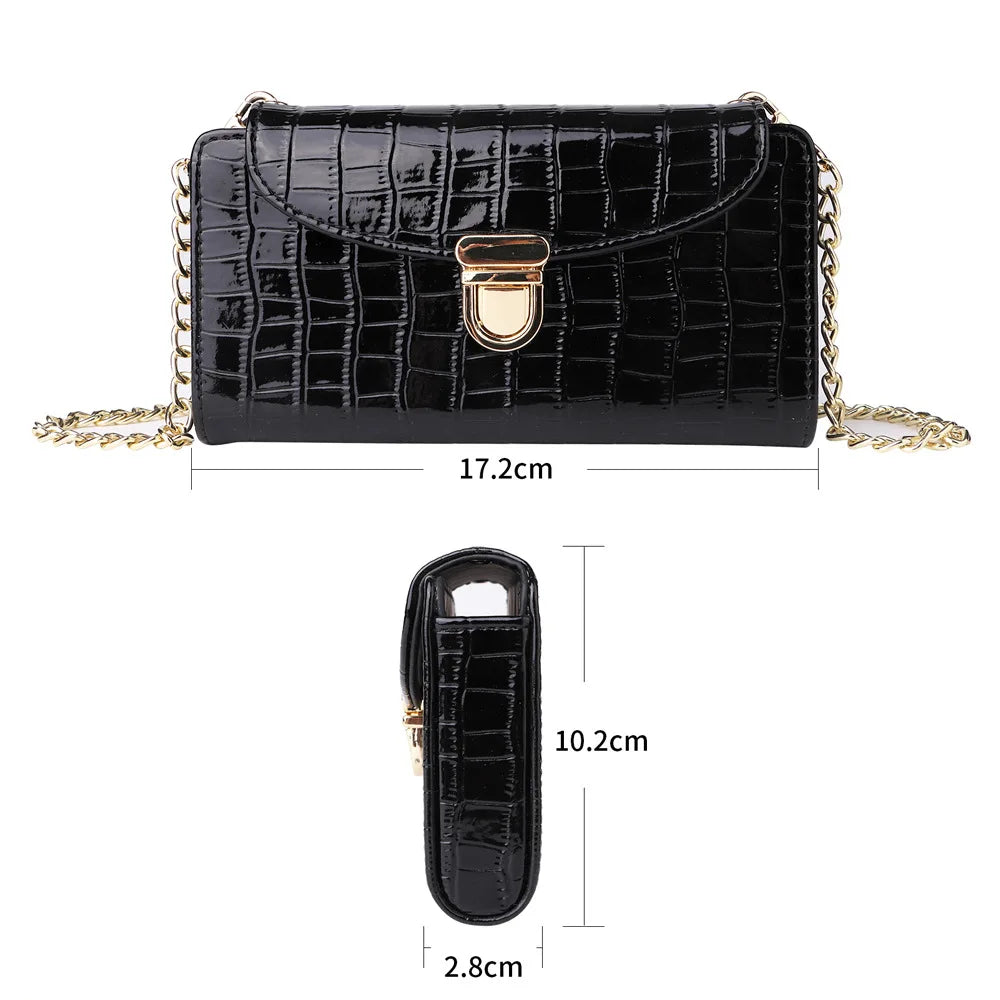 Shoulder Bag Women Tissue Vanity Mirror Makeup Handbag Earphone Crossbody Pouch