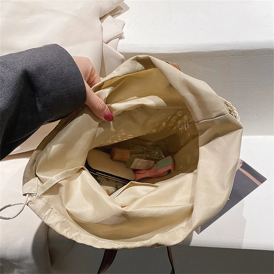 Straw Weave Bag for Women Summer Female Handbags Shoulder Bag