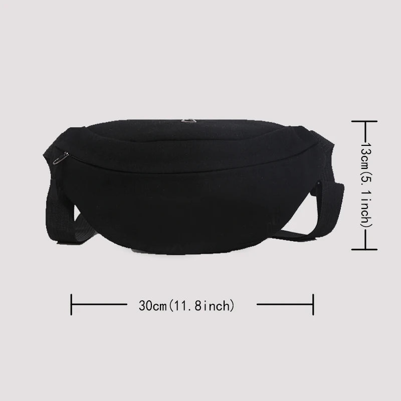 Anime Wave Pattern Unisex Shoulder Bag Multifunctional Outdoor Chest Bag
