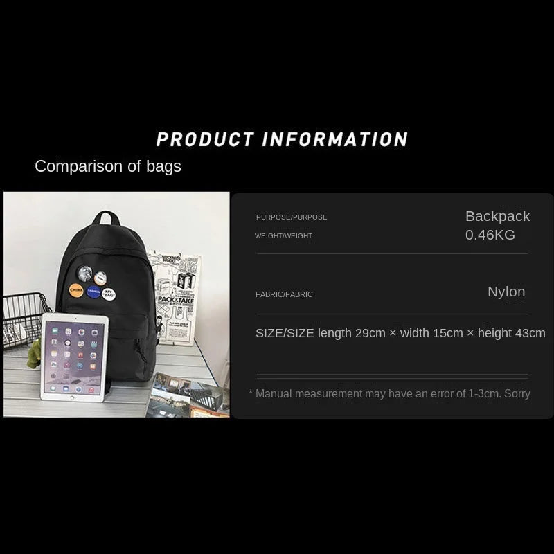 Waterproof Backpack Large Capacity School Bags for Teenage Girls Women