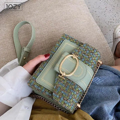Wide Strap Shoulder Bags For Women Lady Handbags And Purses Chain