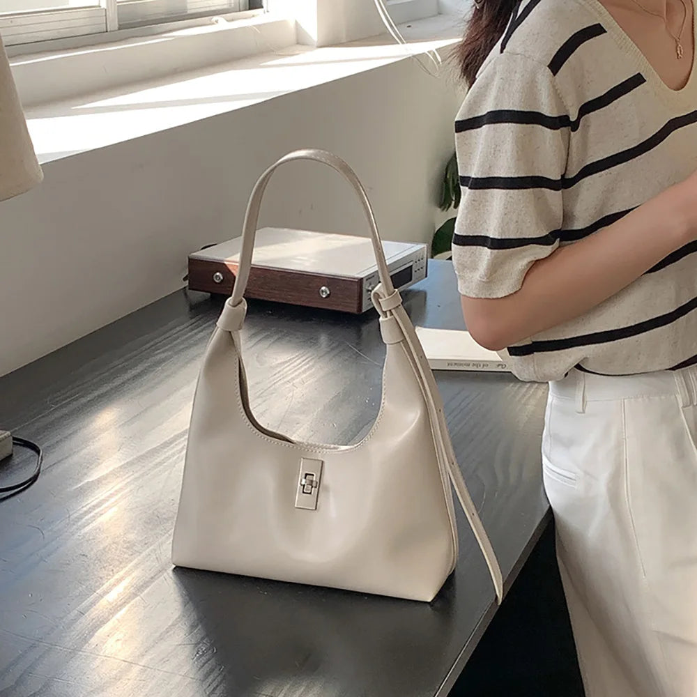 Women Underarm Bag Style Ladies Solid Commuter Handbags Female Shoulder Pack