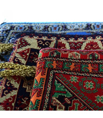 Fabric Tote Bag with Golden Embroidery