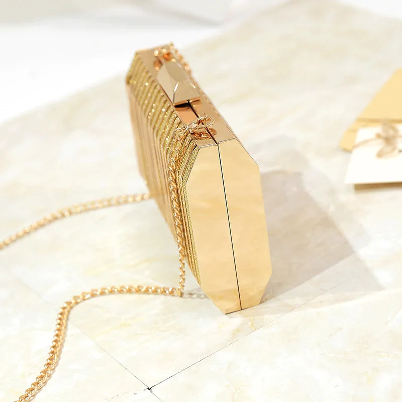 Clutch Bag Women Evening Purse with Chain for Party Wedding
