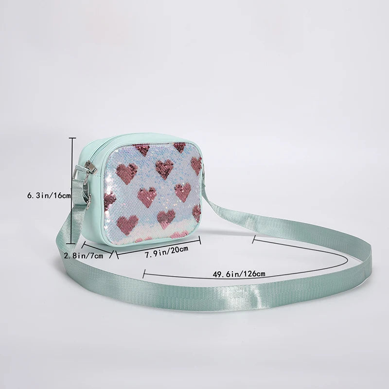 Sequins Crossbody Bag for Women Casual Shoulder Bag