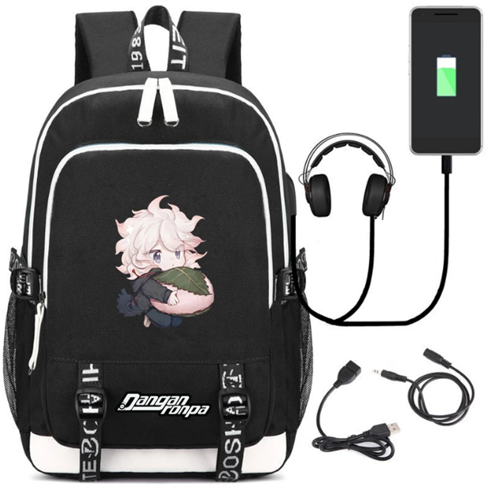 USB Charging Headphone jack Backpack School Bags Mochila Laptop Backpack Schoolb
