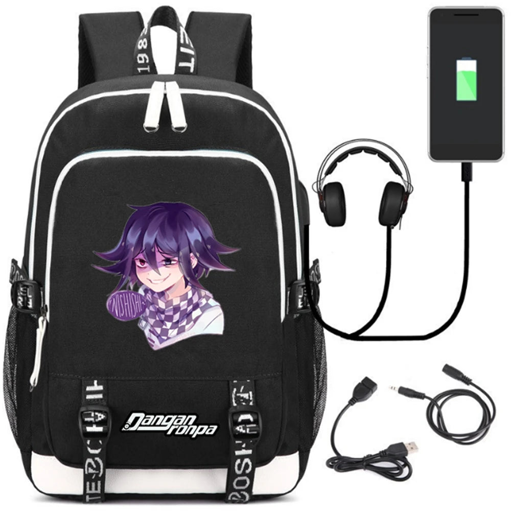 USB Charging Headphone jack Backpack School Bags Mochila Laptop Backpack Schoolb