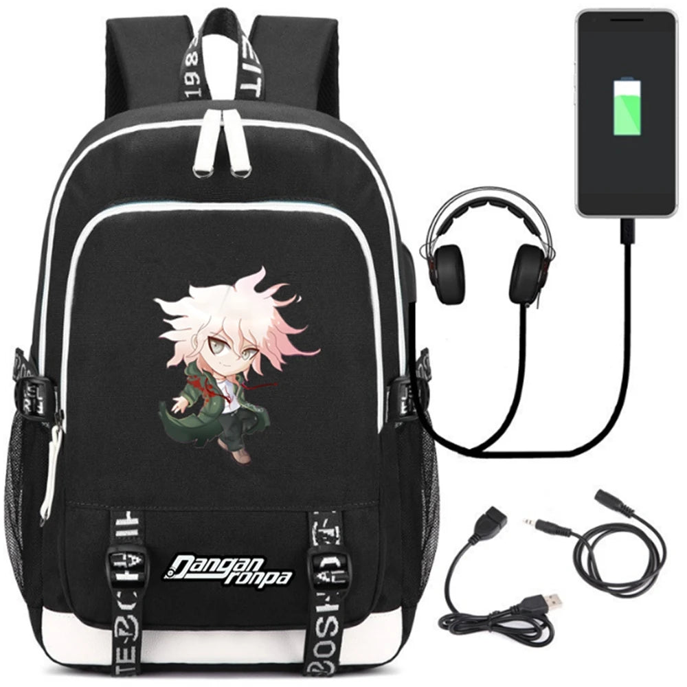 USB Charging Headphone jack Backpack School Bags Mochila Laptop Backpack Schoolb