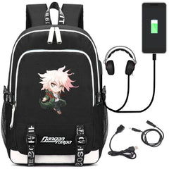 USB Charging Headphone jack Backpack School Bags Mochila Laptop Backpack Schoolb