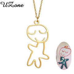 UZone Children's Drawing Necklace Kid's Art Personalized Necklace