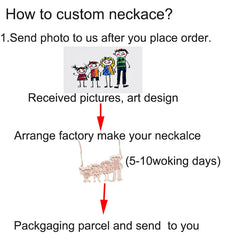 UZone Children's Drawing Necklace Kid's Art Personalized Necklace