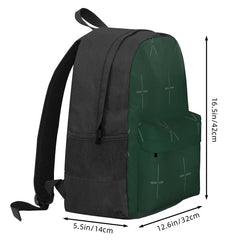 Ultra Deep Emerald Green 2 Backpacks Men Women Girls Back Bag
