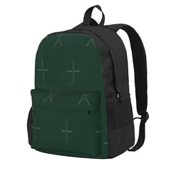 Ultra Deep Emerald Green 2 Backpacks Men Women Girls Back Bag