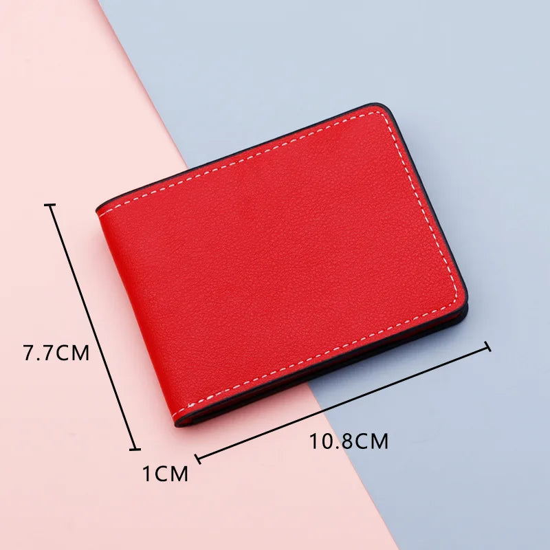 Ultra-thin 2Slots Driver Holder Pu Leather Car Document Wallet