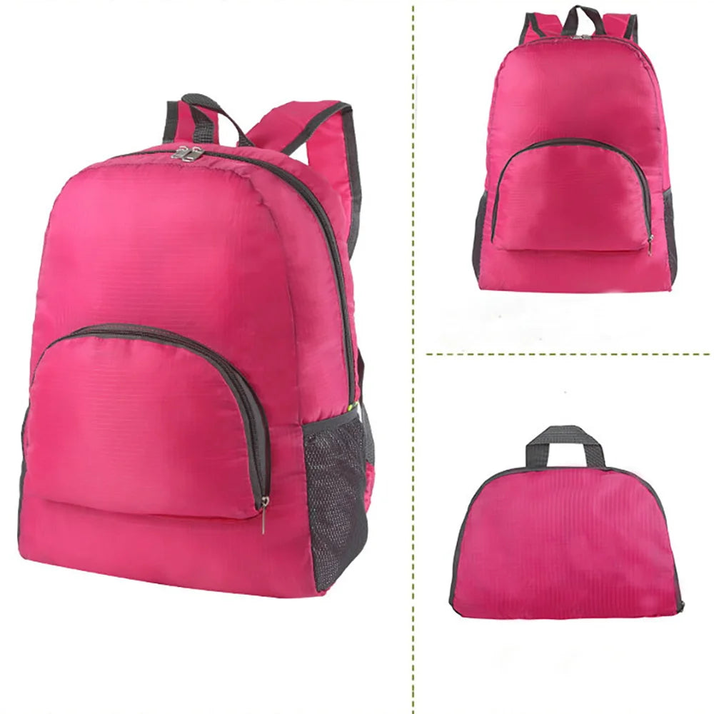 Ultralight Packable Backpack Word Print Foldable Daypack Outdoor Sport Bags