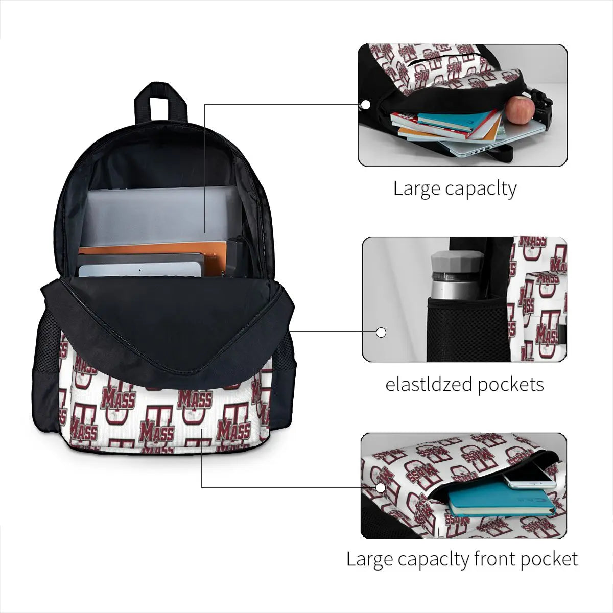 Umass Backpacks Men's Backpacks Bags For Women Schoolbag Men's Backpack