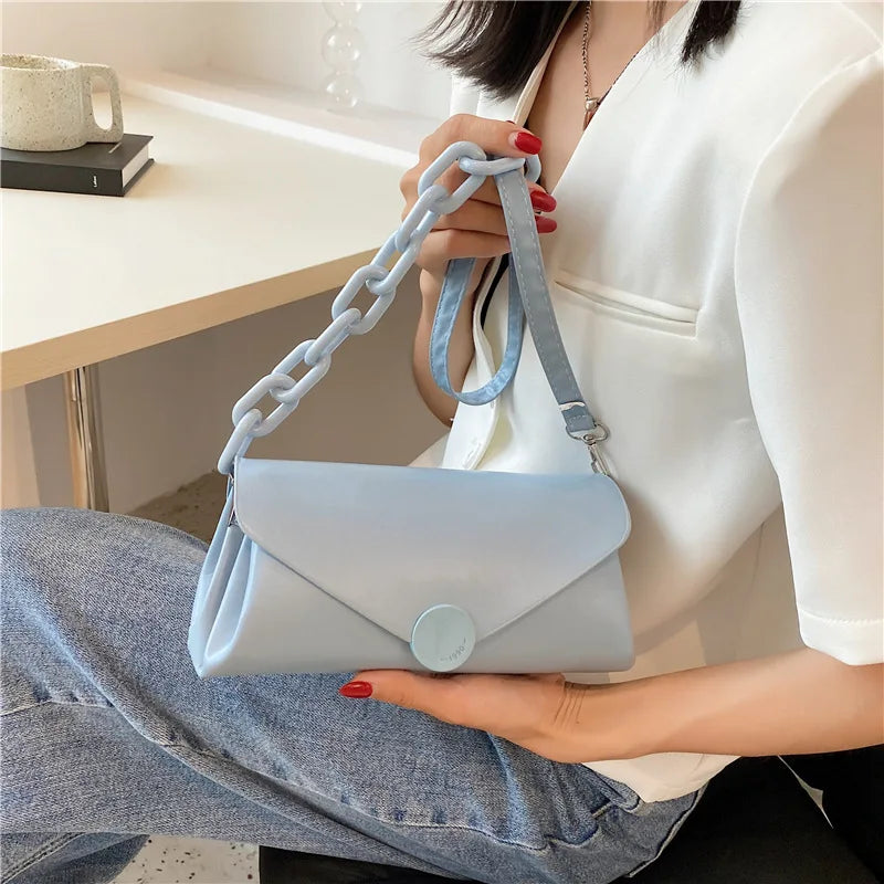 Women's Summer Underarm Bag PU Leather Shoulder Purse