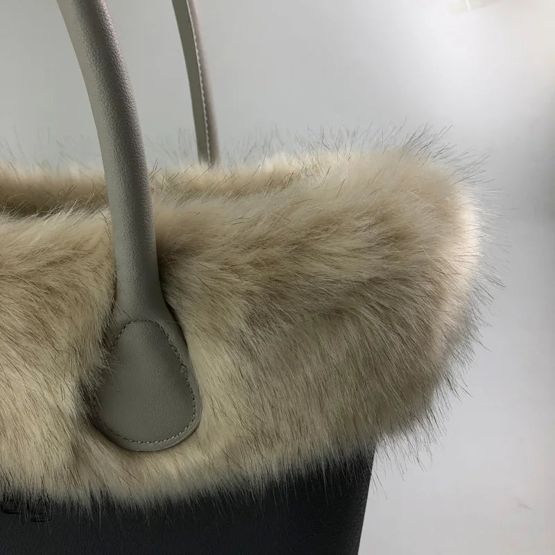 High Plush Trim for O BAG Thermal Plush Decoration Fur Fit Classic Big Mini Obag