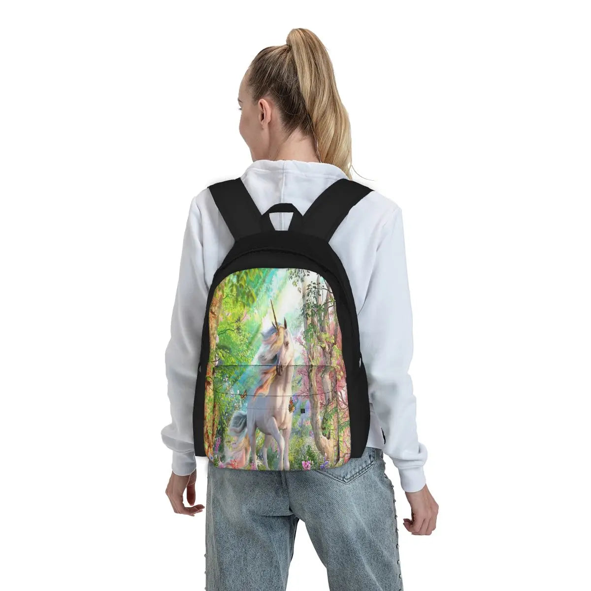 Unicorn Enchanted Forest 2 Backpacks for Men and Women