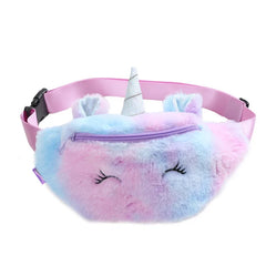 Unicorn Plush Waist Pack Girl Student Belt Bag Teenager Chest Bag