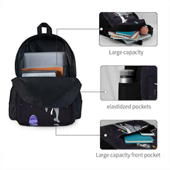 Unicorn Riding Narwhal In Space Backpacks Men's Backpacks Bags For Women