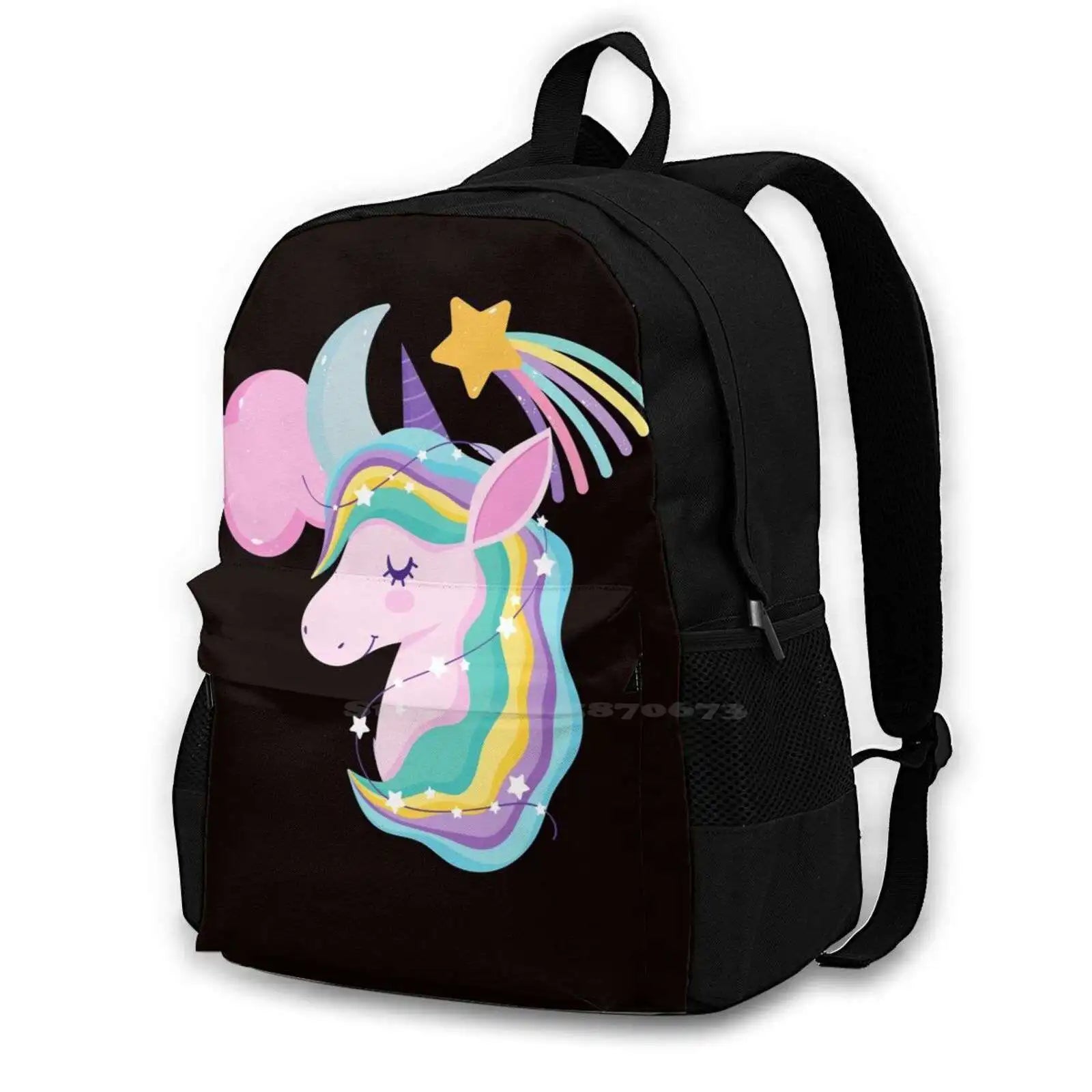 Unicorn Star Half Moon Backpacks For Women