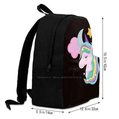 Unicorn Star Half Moon Backpacks For Women