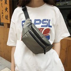 Unisex Oxford Waist Bag Zipper Crossbody Bag Casual Accessories Bags