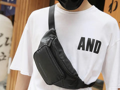 Unisex Oxford Waist Bag Zipper Crossbody Bag Casual Accessories Bags