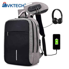Unisex Business Rucksack USB Charging Large Capacity Travel
