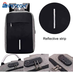 Unisex Business Rucksack USB Charging Large Capacity Travel